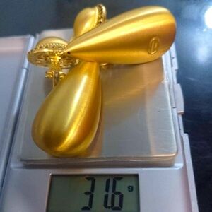 Beautiful 18K Dubi gold airing,  Real Gold